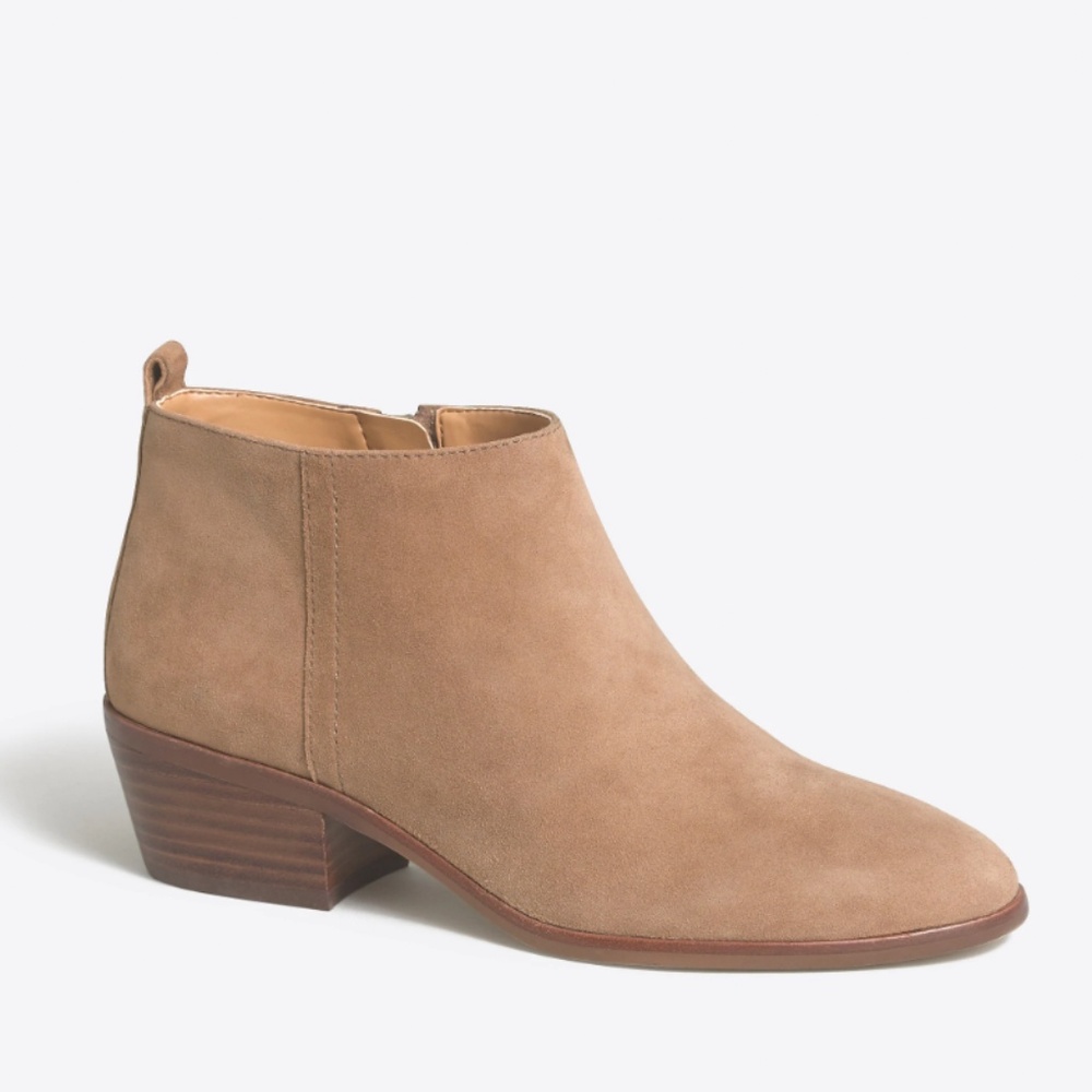 J. Crew Tan Sawyer Suede Ankle Boots